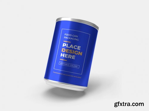 Food can packaging mockup