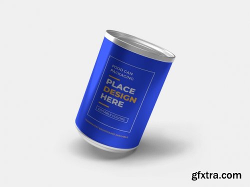 Food can packaging mockup