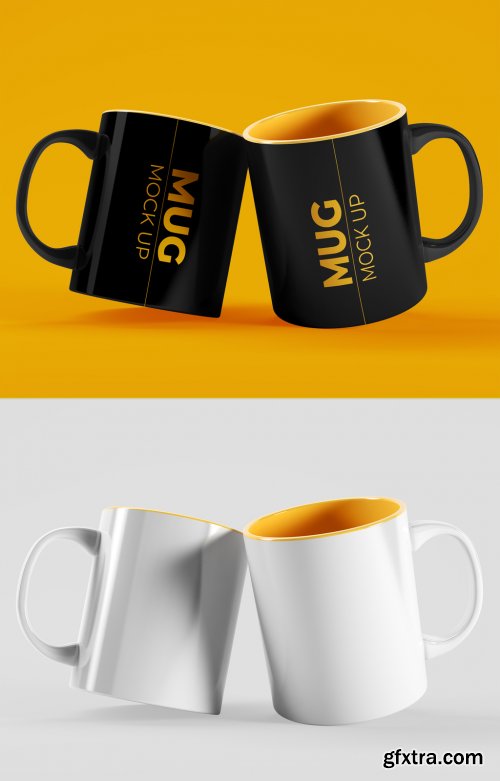 2 Mug Cups Mockup 395379425