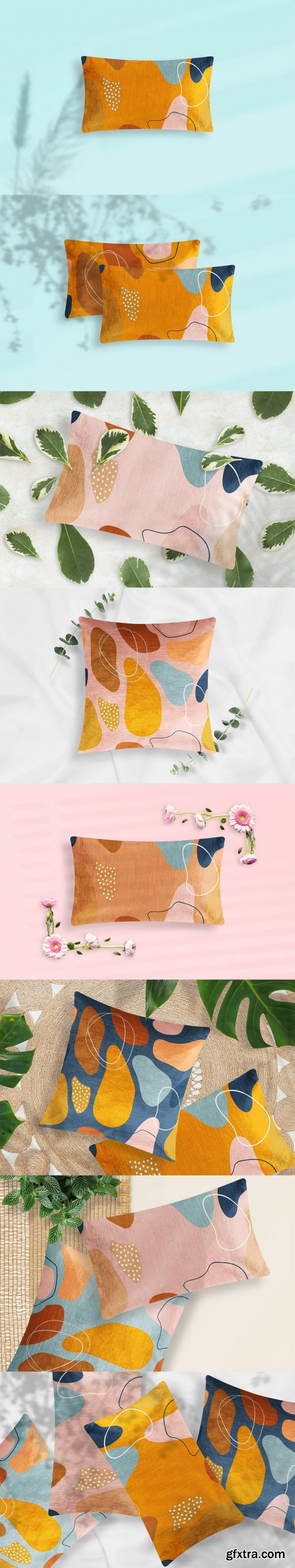 CreativeMarket - Velvet Pillow 12 Mockups Generator 5466671