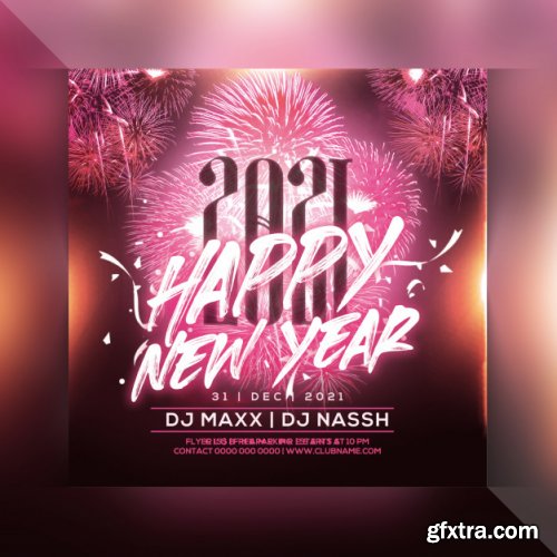 Happy New year celebration party flyer