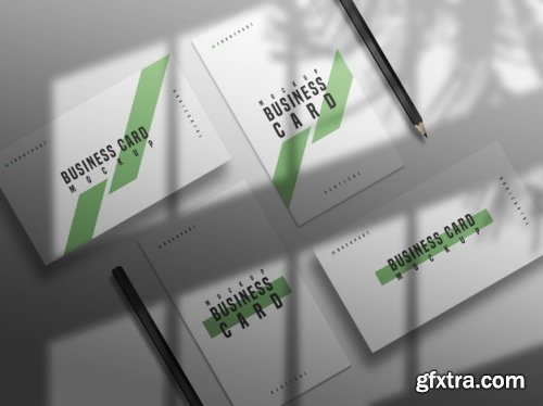 Horizontal and vertical business card mockup