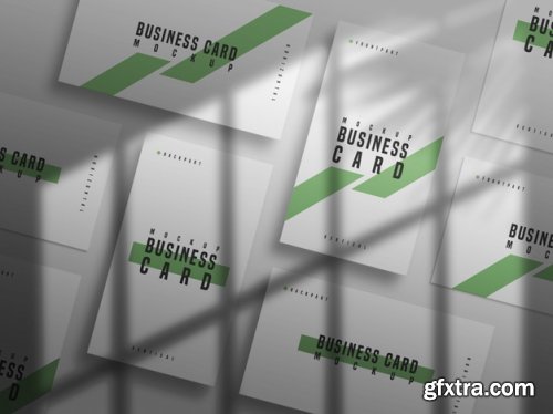 Horizontal and vertical business card mockup