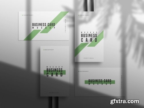 Horizontal and vertical business card mockup