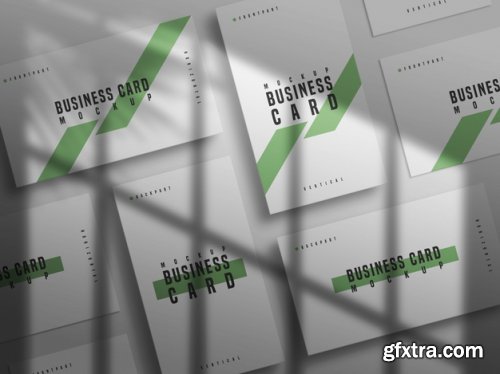 Horizontal and vertical business card mockup