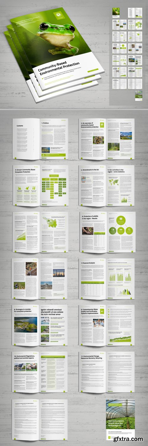 Ecological Report Layout with Green Elements 400858715