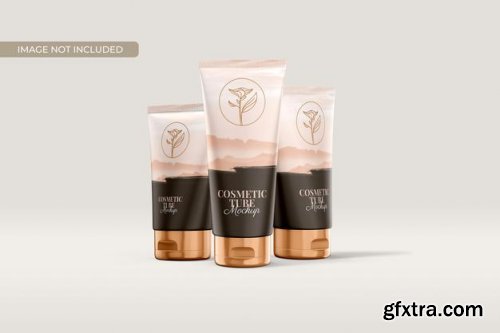 Cosmetic tube packaging mockup