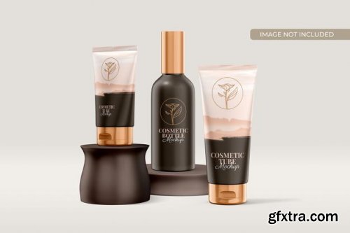 Cosmetic tube packaging mockup