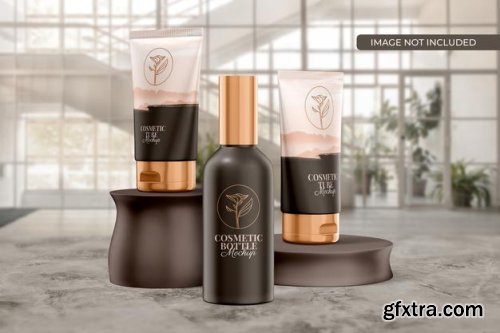 Cosmetic tube packaging mockup