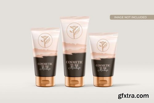 Cosmetic tube packaging mockup