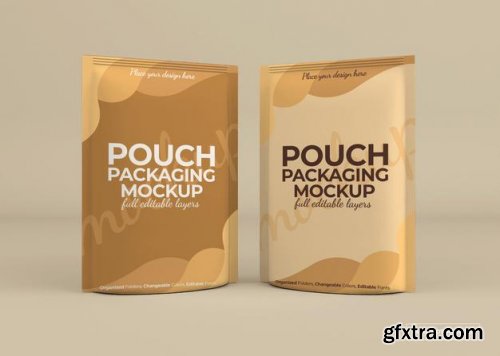 Pouch packaging mockup