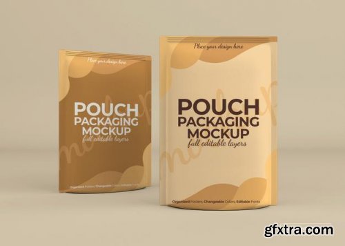 Pouch packaging mockup