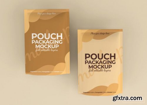 Pouch packaging mockup