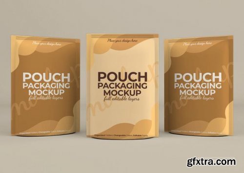 Pouch packaging mockup