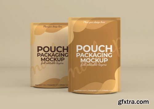 Pouch packaging mockup