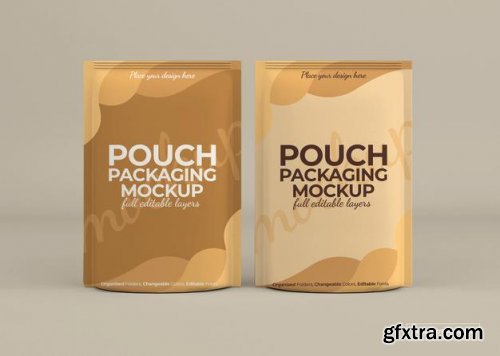 Pouch packaging mockup