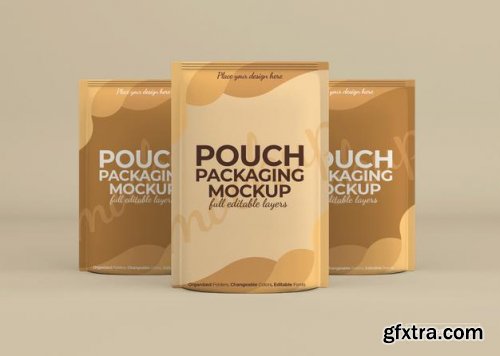 Pouch packaging mockup