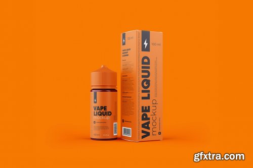 CreativeMarket - Vape Liquid Packaging Mockup 100ml 5696863