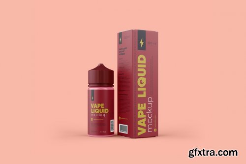 CreativeMarket - Vape Liquid Packaging Mockup 100ml 5696863