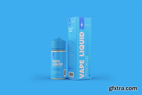 CreativeMarket - Vape Liquid Packaging Mockup 100ml 5696863