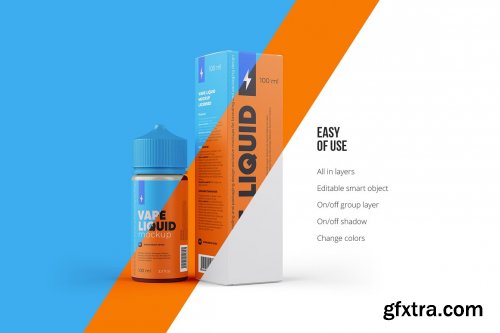 CreativeMarket - Vape Liquid Packaging Mockup 100ml 5696863