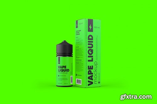 CreativeMarket - Vape Liquid Packaging Mockup 100ml 5696863