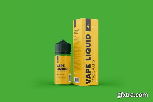 CreativeMarket - Vape Liquid Packaging Mockup 100ml 5696863