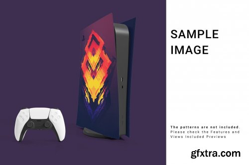 CreativeMarket - Sony Playstation 5 Side Panels Mockup 5680609 