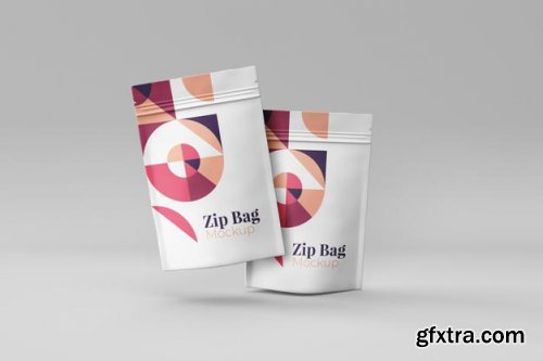 Realistic useful and stylish zip bag mockups