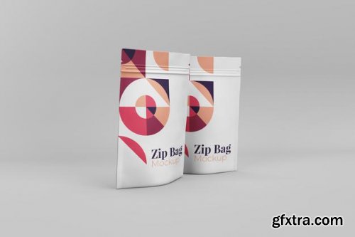 Realistic useful and stylish zip bag mockups