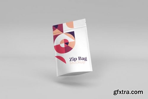 Realistic useful and stylish zip bag mockups