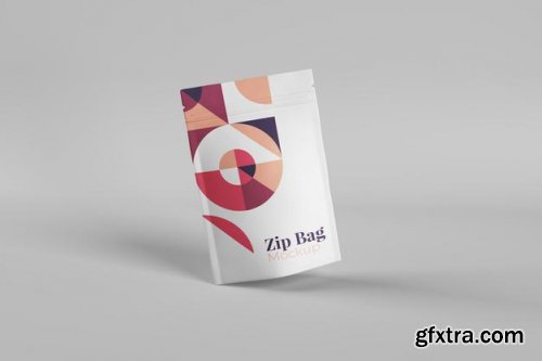 Realistic useful and stylish zip bag mockups