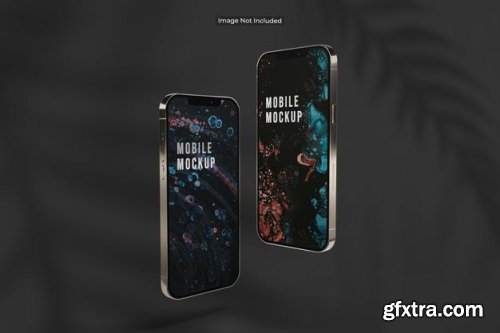 Beautiful smartphone multiple screen mockup