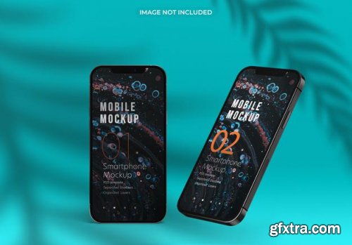 Beautiful smartphone multiple screen mockup