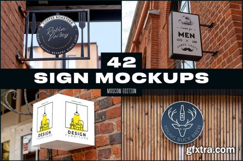 CreativeMarket - 50 Signs & Boards Mockups 5538161