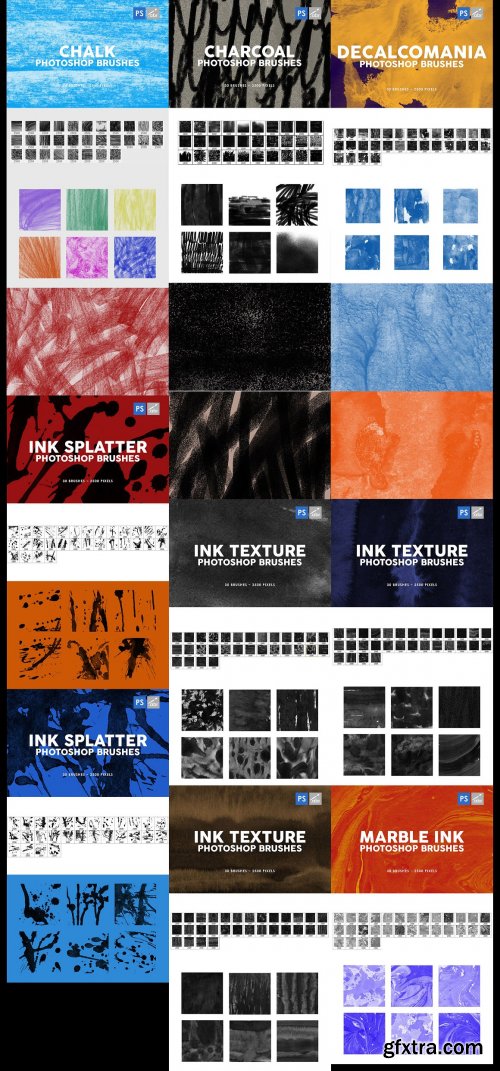 CreativeMarket - 3000 Photoshop Stamp Brushes Bundle 5657270