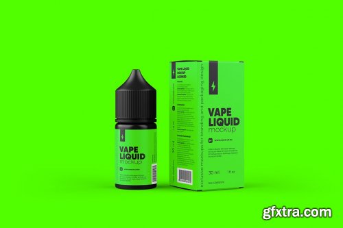 CreativeMarket - Vape Liquid Packaging Mockup 30ml 5731607