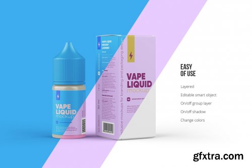 CreativeMarket - Vape Liquid Packaging Mockup 30ml 5731607