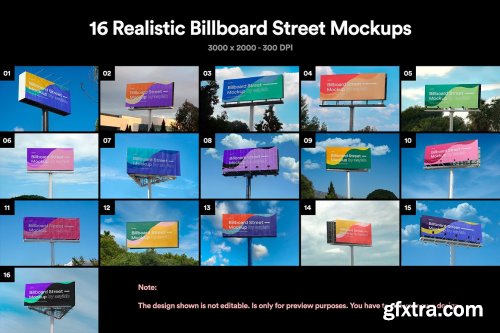 CreativeMarket - 16 Billboard Street Mockups - PSD 5700025