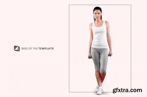 CreativeMarket - Female Sleeveless Gym Outfit Mockup 5227476