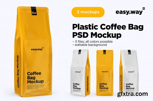 CreativeMarket - Coffee Bags PSD Mockups 5634584