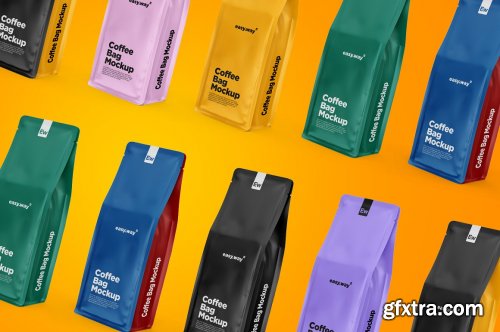 CreativeMarket - Coffee Bags PSD Mockups 5634584