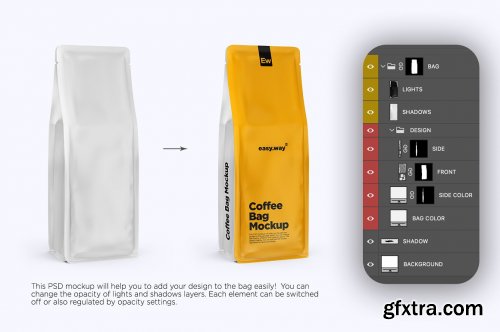 CreativeMarket - Coffee Bags PSD Mockups 5634584