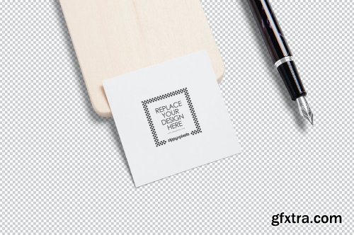 Square Business Card Mockups