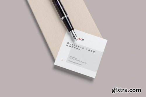 Square Business Card Mockups