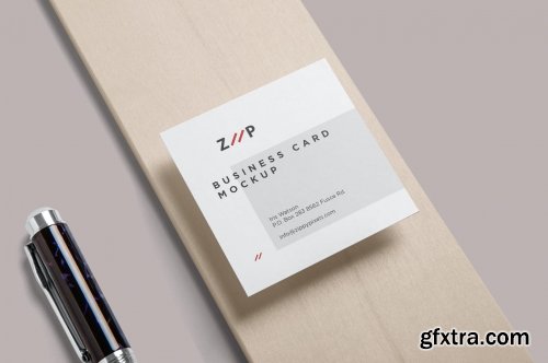 Square Business Card Mockups