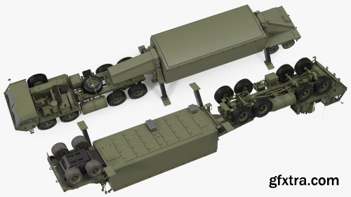 Turbosquid - Tractor M983 with THAAD TPY2 Radar 3D model