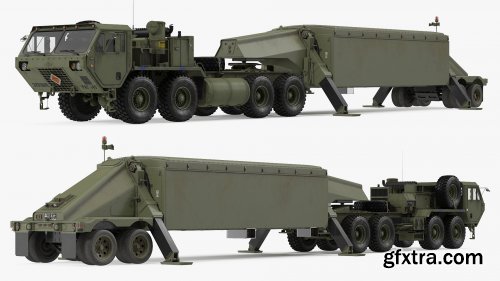 Turbosquid - Tractor M983 with THAAD TPY2 Radar 3D model