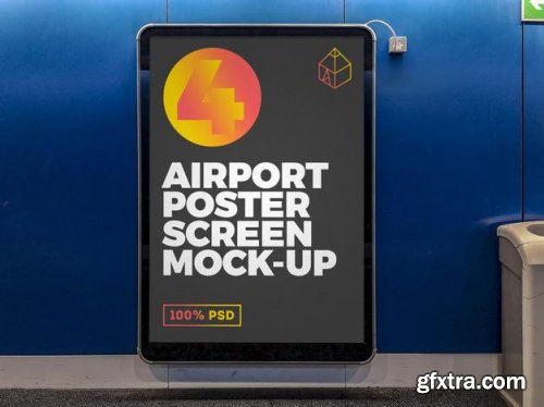 Airport billboard mockup