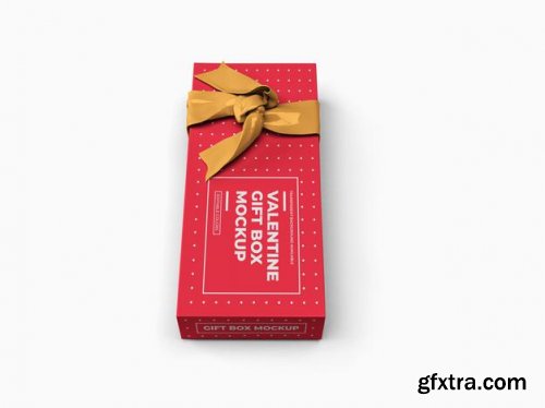 Valentine gift box mockup